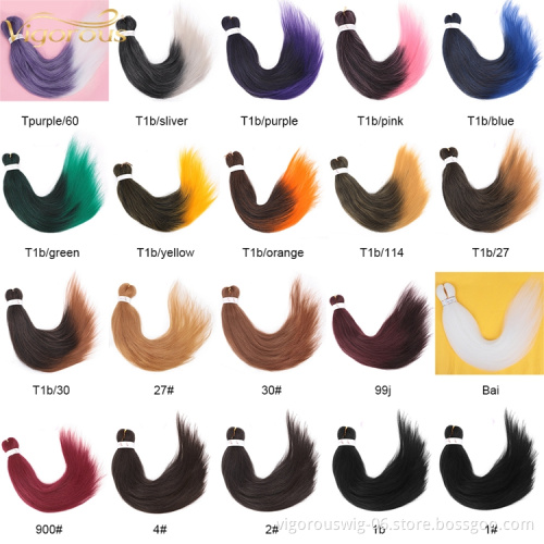 Vigorous wholesalers soft bulk new ombre jumbo  hair pre stretch synthetic braiding hair extensions for african hair